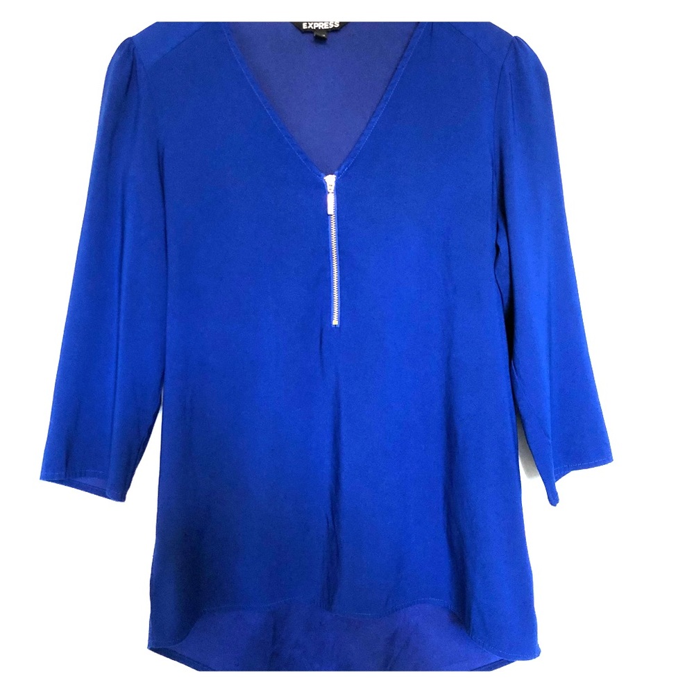 Express- Royal Blue 3/4 Sleeve Blouse